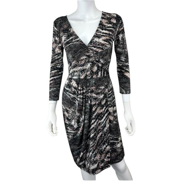 BCBGMaxAzria Dresses & Skirts - BCBGMAXAZRIA Gray Dusk KIMBER Wrap Dress Size S G0550